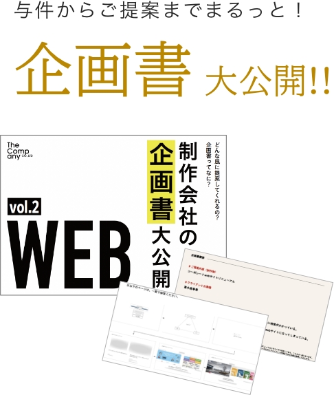 WEB提案時の企画書を大公開！vol.1